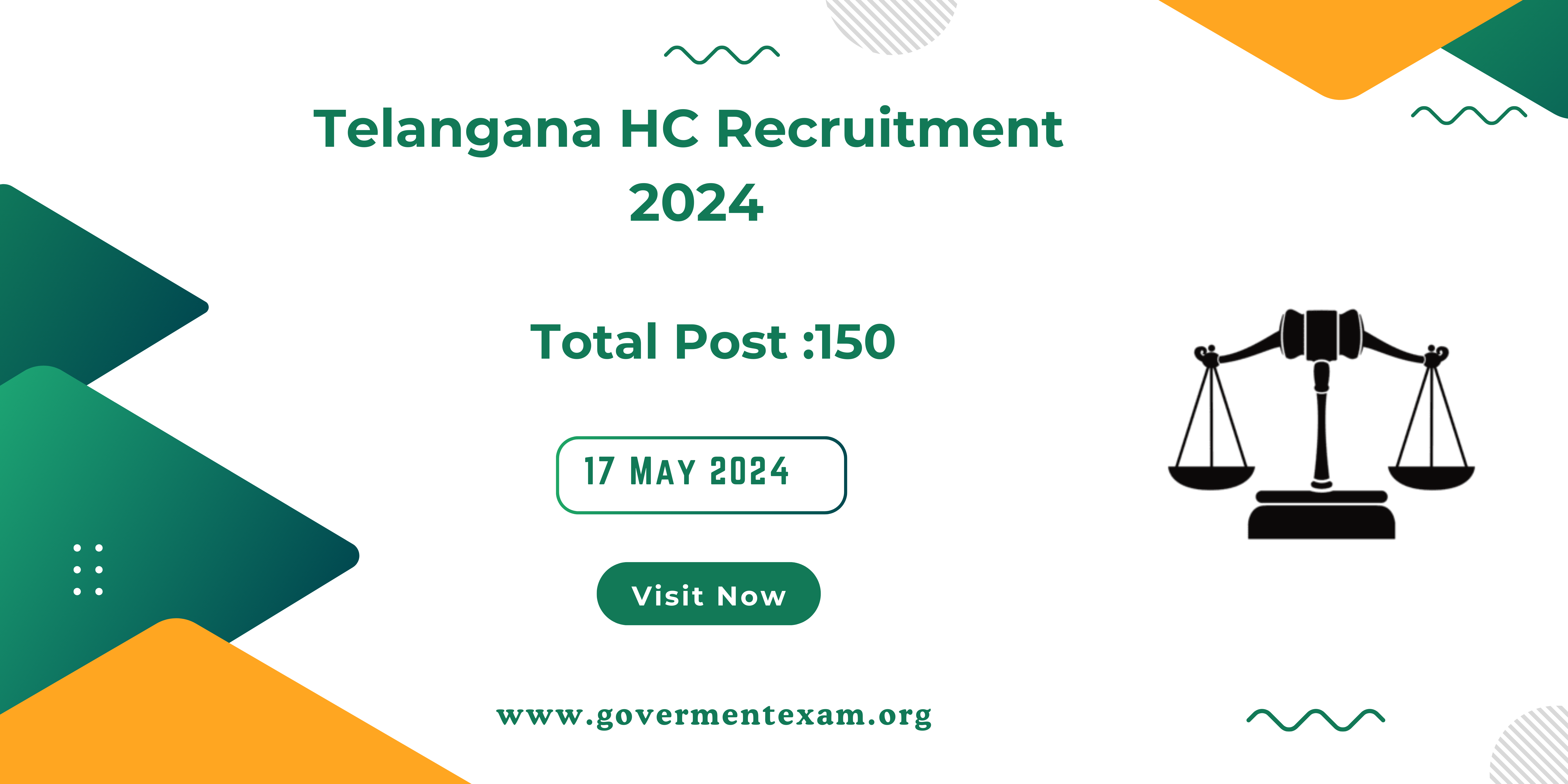 Telangana HC Civil Judge Recruitment 2024: Apply Now for 150 Posts